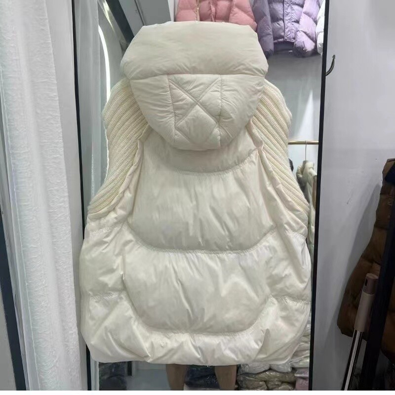 2024 kapucnis pamut női mellény felső őszi téli puffer mellény női kabát új nagy méretű 5XL pamut párnázott ujjatlan
