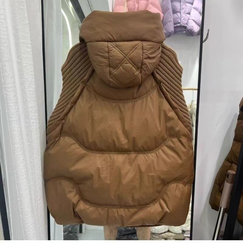 2024 kapucnis pamut női mellény felső őszi téli puffer mellény női kabát új nagy méretű 5XL pamut párnázott ujjatlan