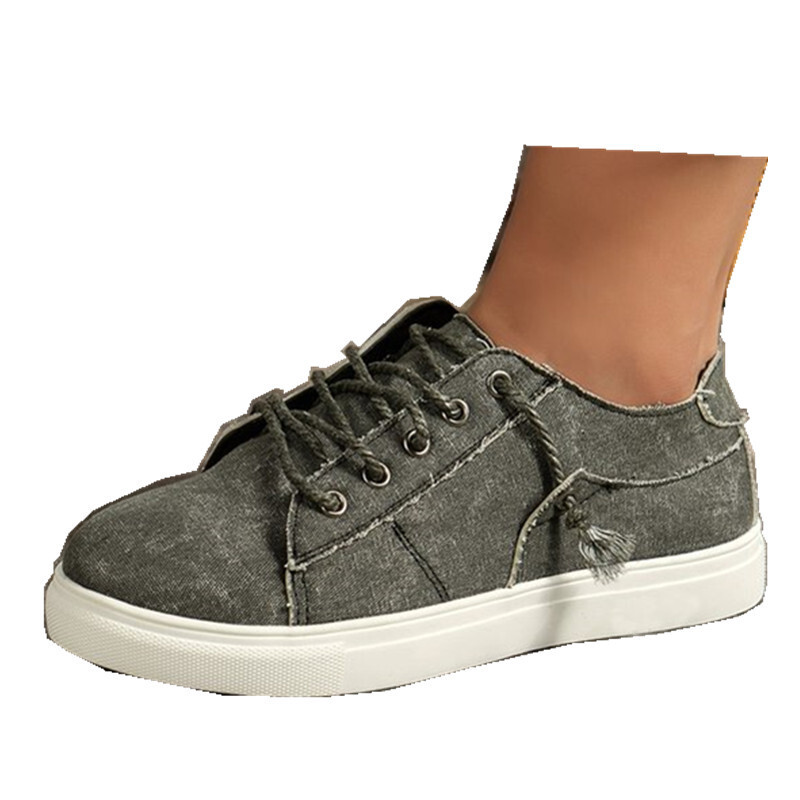 Pantofi de pânză pentru femei Pantofi plat vulcanizati ocazional pentru femei Pantofi cu platformă de conducere Pantofi simpli de primăvară și toamnă Nou Plus Size 43