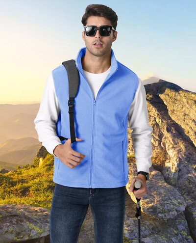 TACVASEN gyapjú mellény dzsekik férfi állógallér Ujjatlan kabát tavaszi őszi alkalmi mellény horgászat túrázás kültéri mellény férfi