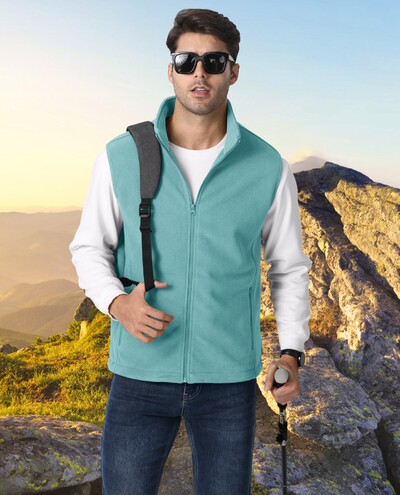 TACVASEN gyapjú mellény dzsekik férfi állógallér Ujjatlan kabát tavaszi őszi alkalmi mellény horgászat túrázás kültéri mellény férfi