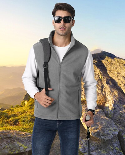 TACVASEN gyapjú mellény dzsekik férfi állógallér Ujjatlan kabát tavaszi őszi alkalmi mellény horgászat túrázás kültéri mellény férfi