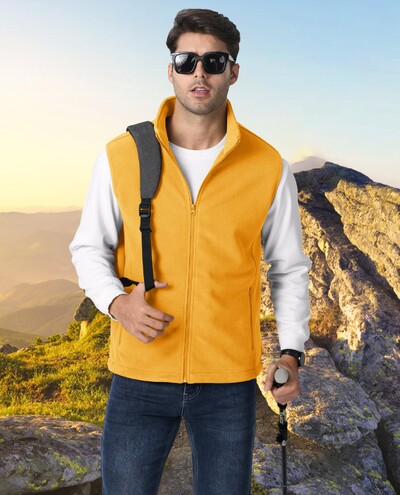 TACVASEN gyapjú mellény dzsekik férfi állógallér Ujjatlan kabát tavaszi őszi alkalmi mellény horgászat túrázás kültéri mellény férfi