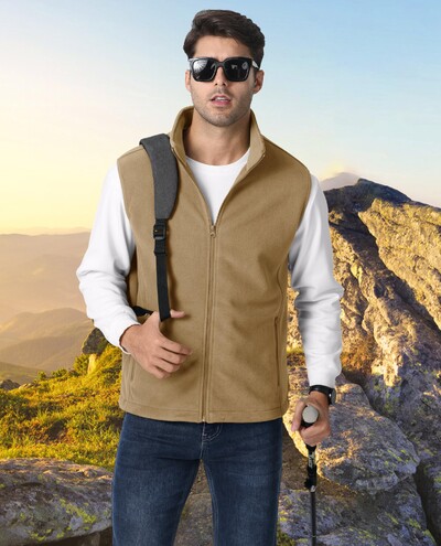 TACVASEN gyapjú mellény dzsekik férfi állógallér Ujjatlan kabát tavaszi őszi alkalmi mellény horgászat túrázás kültéri mellény férfi