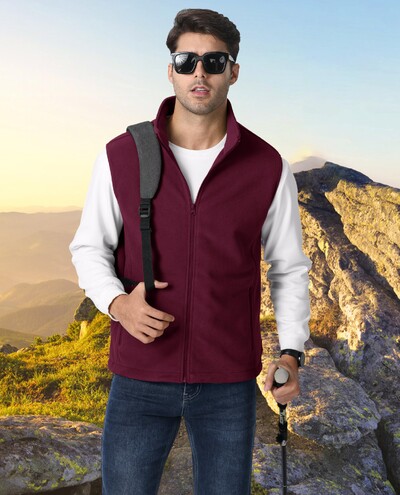 TACVASEN gyapjú mellény dzsekik férfi állógallér Ujjatlan kabát tavaszi őszi alkalmi mellény horgászat túrázás kültéri mellény férfi