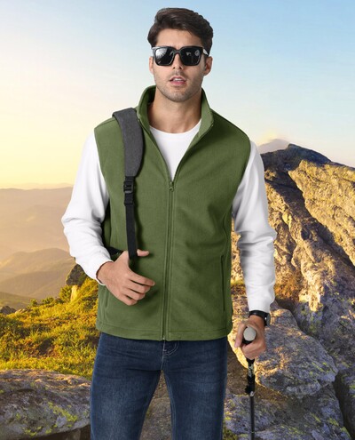 TACVASEN gyapjú mellény dzsekik férfi állógallér Ujjatlan kabát tavaszi őszi alkalmi mellény horgászat túrázás kültéri mellény férfi