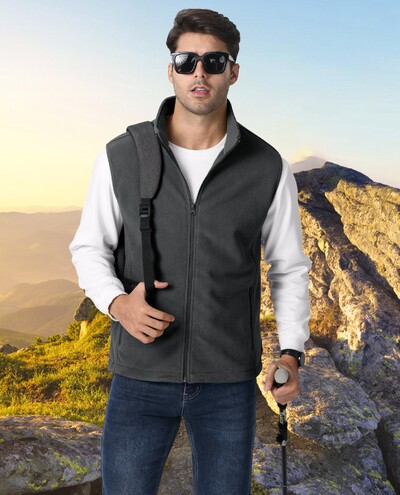 TACVASEN gyapjú mellény dzsekik férfi állógallér Ujjatlan kabát tavaszi őszi alkalmi mellény horgászat túrázás kültéri mellény férfi