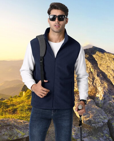 TACVASEN gyapjú mellény dzsekik férfi állógallér Ujjatlan kabát tavaszi őszi alkalmi mellény horgászat túrázás kültéri mellény férfi