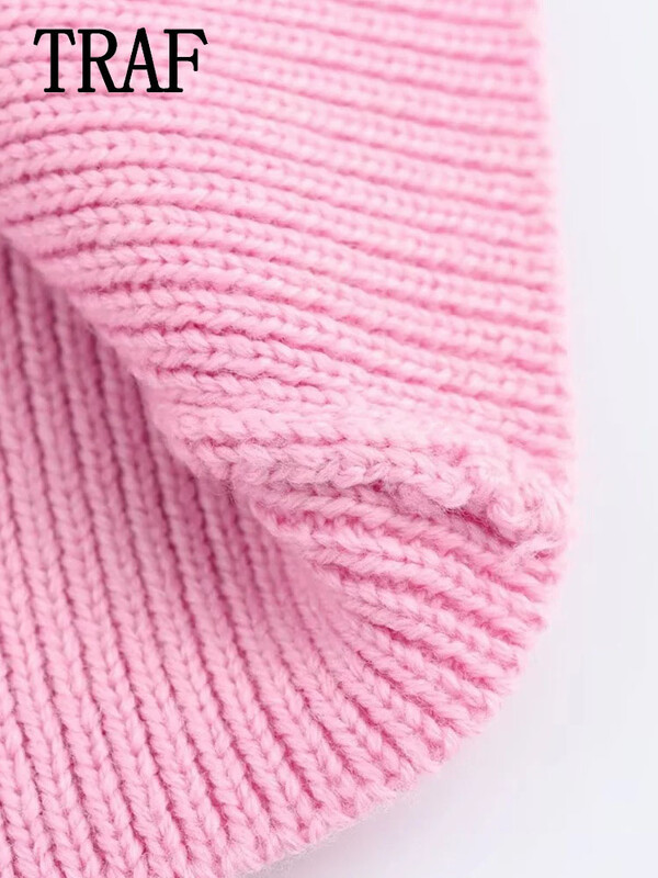 TRAF 2024 Kötött mellény Új divat Vágott pulóverek Női mellények 2024 Ujjatlan pulóver, női elegáns mellény felső