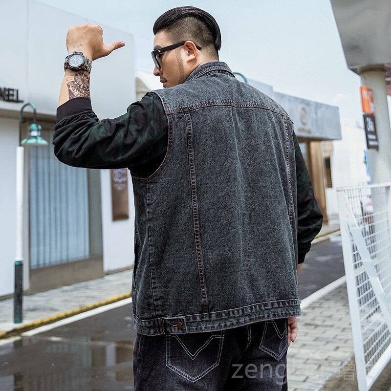 Férfi farmer mellény férfi kék koreai kabát ujjatlan nagy yards cowboy mellény szép dagály mellény férfiaknak 7XL 6XL 5XL