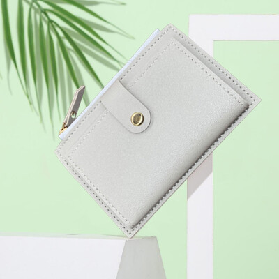 Divat Női pénztárcák Bőr női pénztárcák Mini Hasp tömör többkártyatartó érme rövid pénztárcák Vékony kis pénztárca cipzáras pántok