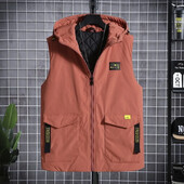 Téli mellény férfi új pamut mellény molett bő jóképű divatos márka meleg nagy méretű mellény alkalmi 11XL 10xl 9xl