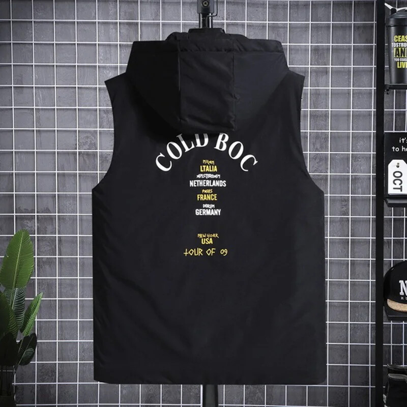 Téli mellény férfi új pamut mellény molett bő jóképű divatos márka meleg nagy méretű mellény alkalmi 11XL 10xl 9xl