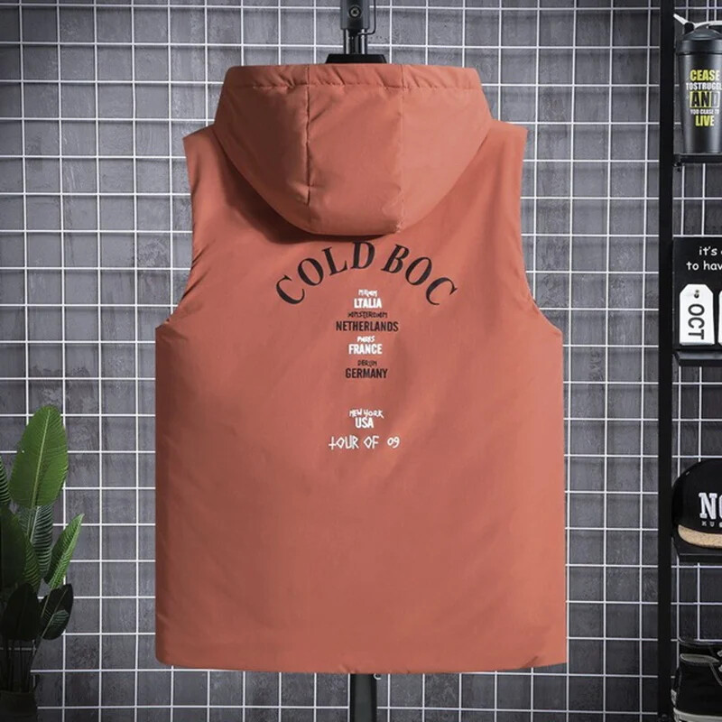 Téli mellény férfi új pamut mellény molett bő jóképű divatos márka meleg nagy méretű mellény alkalmi 11XL 10xl 9xl