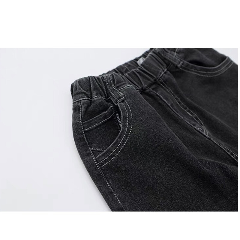 Tavaszi fiú farmerek divatos egyenes nadrágok tini gyerekek alkalmi hosszú nadrágok őszi gyerek nadrágok 4-14 éves fiúknak hosszú nadrágok