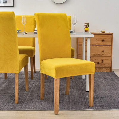 Velvet plüss székhuzat Gold Mink Velvet Home Hotel székhuzat egyrészes elasztikus étkező nappali ülőpárna székhuzat