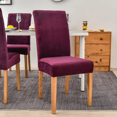 Velvet plüss székhuzat Gold Mink Velvet Home Hotel székhuzat egyrészes elasztikus étkező nappali ülőpárna székhuzat