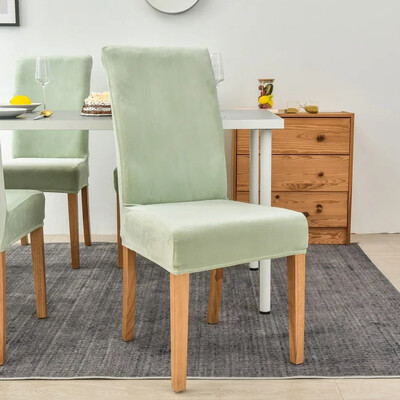 Velvet plüss székhuzat Gold Mink Velvet Home Hotel székhuzat egyrészes elasztikus étkező nappali ülőpárna székhuzat