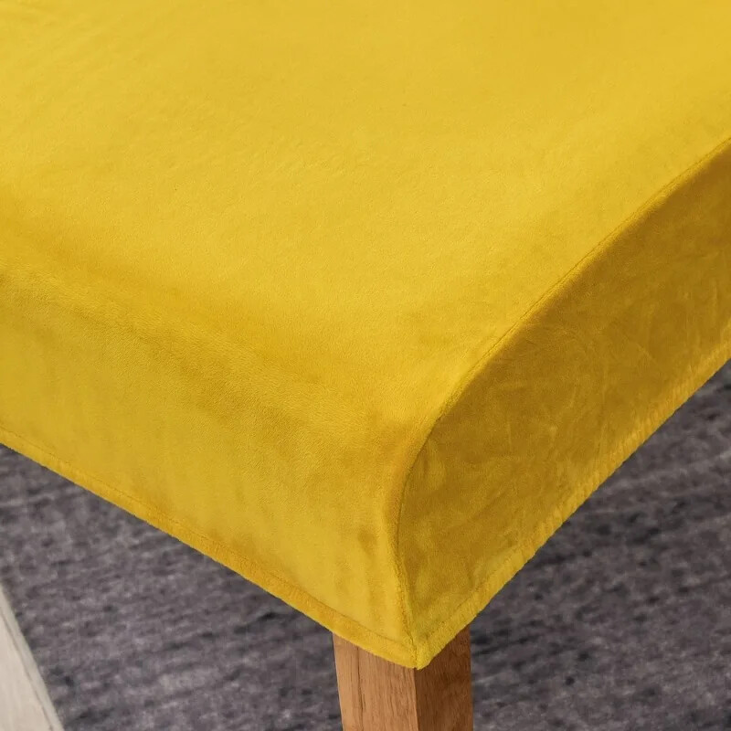 Velvet plüss székhuzat Gold Mink Velvet Home Hotel székhuzat egyrészes elasztikus étkező nappali ülőpárna székhuzat