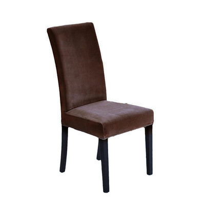 2024 m. minkštas aksominis valgomojo kėdės užvalkalas Universalus ilgos nugaros kėdės užvalkalai elastingas sėdynės apsauginis dėklas, skirtas valgomojo namų dekoravimui