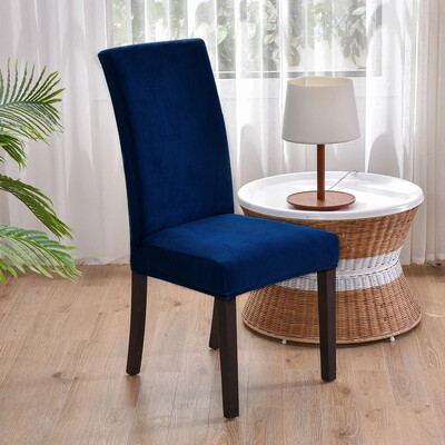 2024 m. minkštas aksominis valgomojo kėdės užvalkalas Universalus ilgos nugaros kėdės užvalkalai elastingas sėdynės apsauginis dėklas, skirtas valgomojo namų dekoravimui