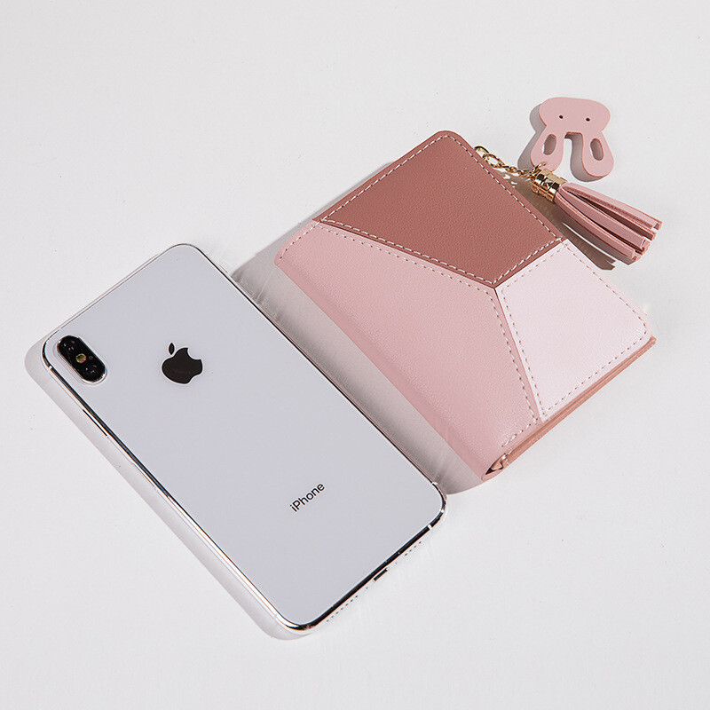 Női pénztárca PU bőr Női pénztárca bőrből Női pénztárcák Kártyatartó Összecsukható, hordozható női érme pénztárcák