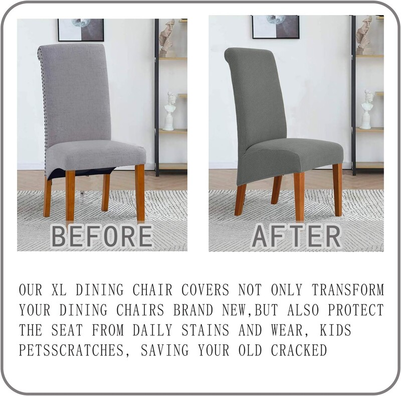 Nagy méretű vízálló étkező székhuzatok magas háttámlával nagy konyhai asztali szék tok Állítható üléshuzat bankett otthonra