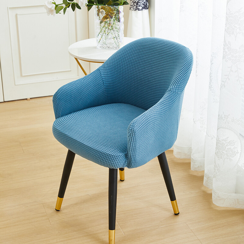 1vnt Polar Fleece trumpos nugaros kėdės užvalkalas, tamprus užvalkalas Elastingi sėdynių kėdžių užvalkalai valgomojo baro biuro vakarėliui