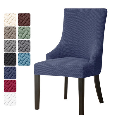 Jacquard ferde székhuzat Elasztikus étkezőszék huzatok magas háttámlával, akcentussal Esküvői székek Ülőtok otthoni parti bankett dekorációhoz