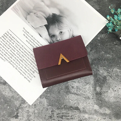 Női pénztárca Vintage kis, rövid bőr pénztárca Luxus márkájú Mini női divatos pénztárcák és pénztárcák, hitelkártyatartó Carteras