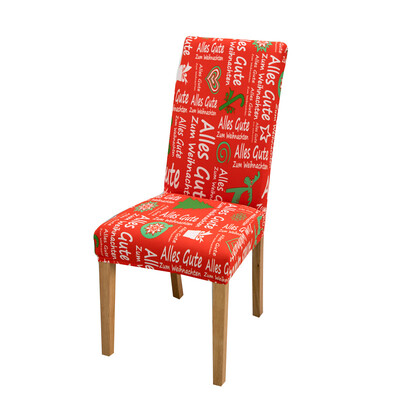 Karácsonyi elasztikus székhuzat étkezőbe Piros Mikulás Xmas Konyha Hotel Otthon Dekoratív cipzárak Szék ülőhuzatok