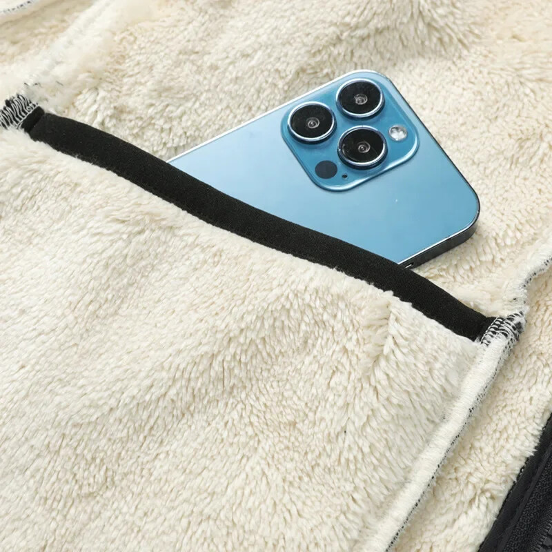 2024. gada rudens un ziemas jēra vilnas vestes vīriešiem Jauna, silta, polsterēta, stāvapkakle, liela izmēra ikdienas daudzpusīga, moderna jaka pleci