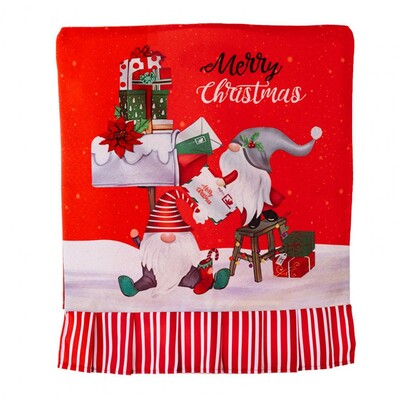 Krēsla aizsargpārvalks Izsmalcināts raksts, nodilumizturīgs, neizbalējis Ziemassvētku vakariņu krēsla sēdekļa pārvalka dekors