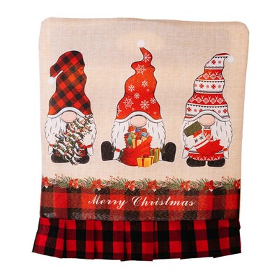 Krēsla aizsargpārvalks Izsmalcināts raksts, nodilumizturīgs, neizbalējis Ziemassvētku vakariņu krēsla sēdekļa pārvalka dekors