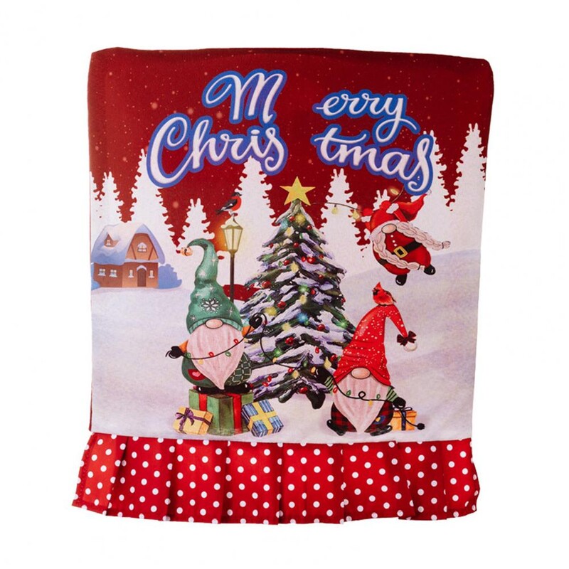 Krēsla aizsargpārvalks Izsmalcināts raksts, nodilumizturīgs, neizbalējis Ziemassvētku vakariņu krēsla sēdekļa pārvalka dekors