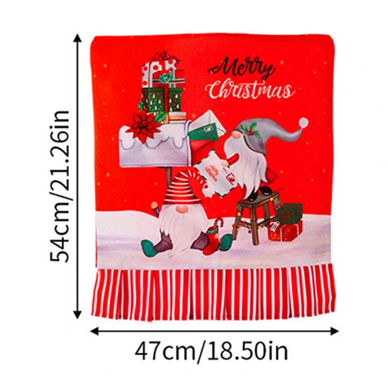 Krēsla aizsargpārvalks Izsmalcināts raksts, nodilumizturīgs, neizbalējis Ziemassvētku vakariņu krēsla sēdekļa pārvalka dekors