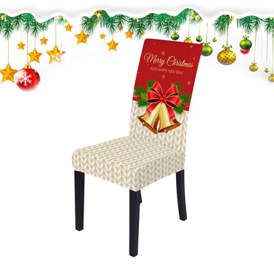 Karácsonyi székhuzatok ebédlőbe Mosható székvédő Karácsonyi étkező üléshuzatok Stretch kivehető szék