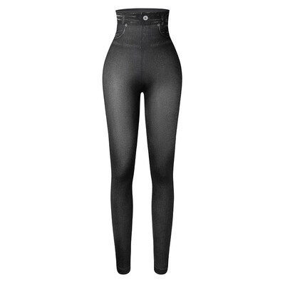 Miss Moly Fashion karcsú női leggings Faux farmer farmer leggings szexi nyomat nyári leggings alkalmi ceruza nadrág Fitness nadrág