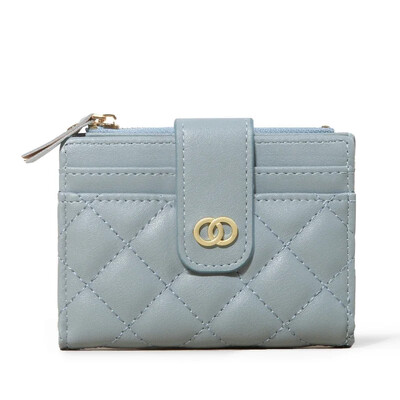 Portofele pentru femei, din piele PU, pentru femei, mini suport pentru carduri multiple, portofele scurte, subțire, mic, fermoar, carteras pentru femei