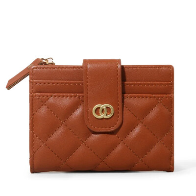 Portofele pentru femei, din piele PU, pentru femei, mini suport pentru carduri multiple, portofele scurte, subțire, mic, fermoar, carteras pentru femei