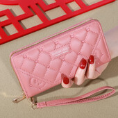 2024 Νέο πορτοφόλι Γυναικεία τσάντα για κάρτες με φερμουάρ Κεντημένη τσάντα κινητού τηλεφώνου