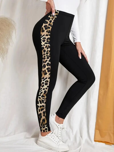 Ženske uske tajice s leopard printom prikladne su za sportove na otvorenom Elastične hlače Odjeća udobna i vrlo elastična