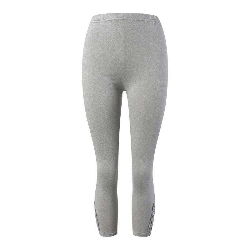 Pavasario vasara Capris moteriški nėriniuoti antblauzdžiai aukštu juosmeniu Slim Fit tamprios ilgos kelnės Universalios moteriškos paplūdimio aprangos antblauzdžiai