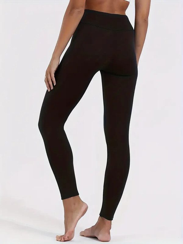 Téli meleg plüss leggings, Thermal Casual rugalmas leggings őszre és télre, női ruházat