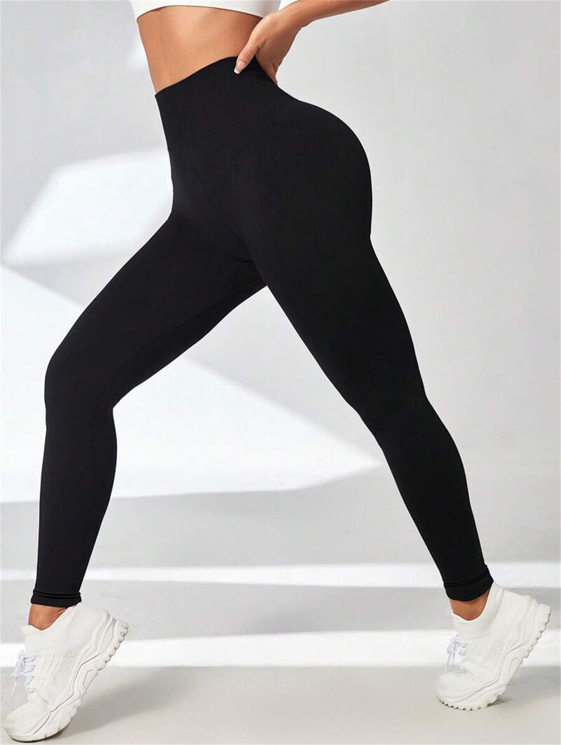 "CUHAKCI Pure Colors Slim Fit fekete alkalmi ceruzanadrág Női edzés Seamless Yoga Leggings Magasan elasztikus Jeggings"