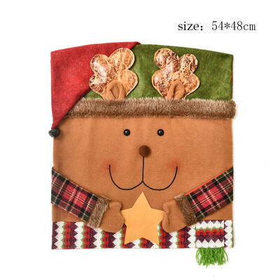 Karácsonyi székhuzat rajzfilm Hóember Mikulás Elk Boldog karácsonyi dekoráció otthonra 2025 Boldog új évet Naviidad kellékek Noel