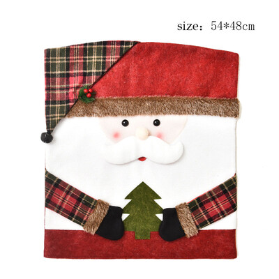 Karácsonyi székhuzat rajzfilm Hóember Mikulás Elk Boldog karácsonyi dekoráció otthonra 2025 Boldog új évet Naviidad kellékek Noel