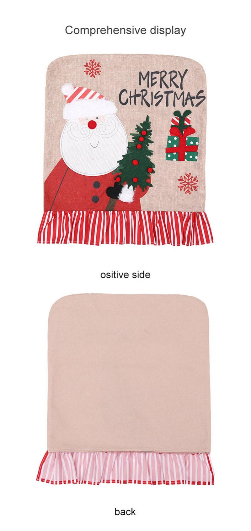 1 gab Ziemassvētku krēsla pārvalks Sniegavīrs Ziemassvētku vecītis Sarkans neausts sēdekļa pārvalks 2025. gada Ziemassvētkiem Jaungada vakariņu ballītei Mājas dekors Ziemassvētki