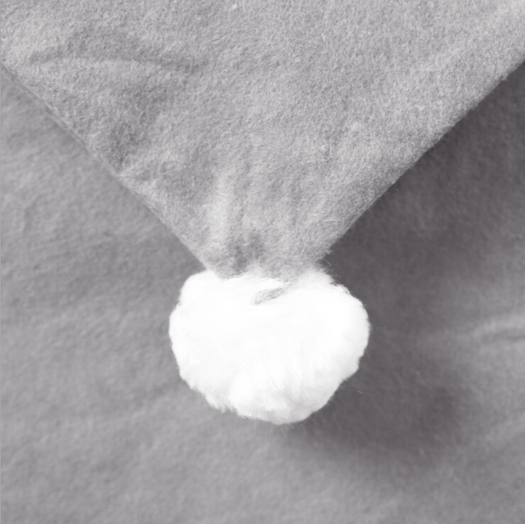 2/4 vnt Kalėdų dekoravimo reikmenys Pilka neaustinio audinio kėdės užvalkalas kėdės užvalkalas Kalėdų kėdės užvalkalas didelė kepurė