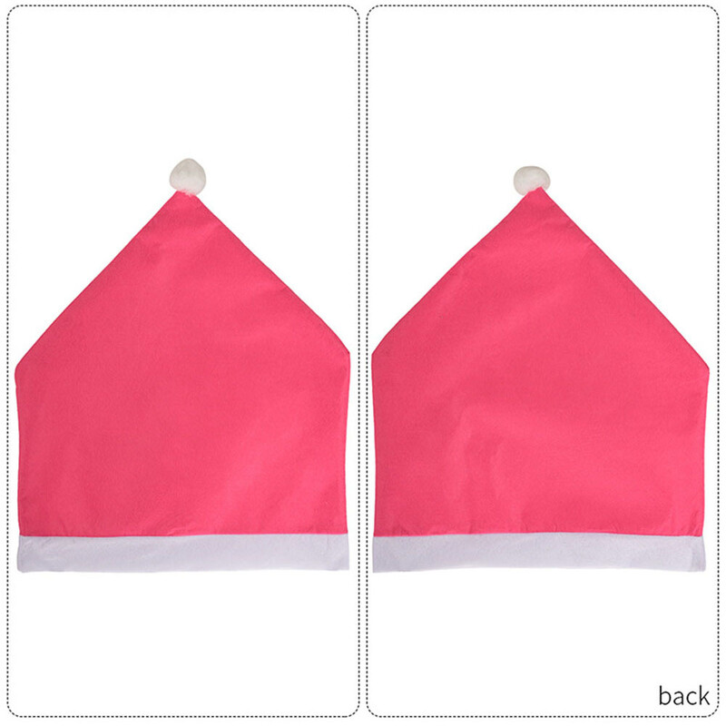 1db Rózsaszín nem szőtt székhuzat karácsonyi otthoni dekoráció újévi székhuzat karácsonyi díszek díszített aranyos szék tok